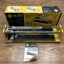 QEP 10214 Manual Tile Cutter Comfort Grip Handle 14" Rip Cut  9" Diag Cut W/Box