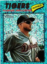 2026 Topps Heritage #208 Parker Meadows Chrome Light Blue Sparkle Refractors