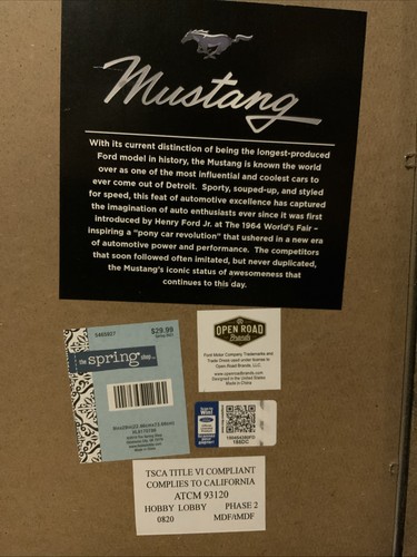 Ford Mustang 29” X 9” Wall Hanging Stang Thru The Eras - Picture 4 of 4