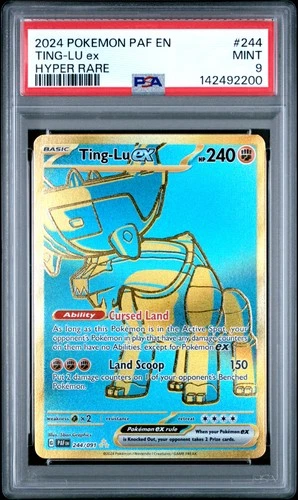 2024 POKEMON PAF EN-PALDEAN FATES HYPER RARE #244 TING-LU EX PSA 9