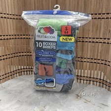 New Fruit Of The Loom 10 Pack Boxer Briefs Size Small 6-8