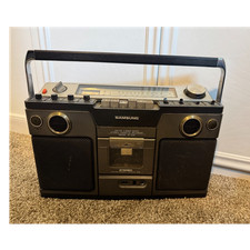 Samsung ST-329 AM/FM Stereo Cassette Recorder Boombox Black Headphone Jack