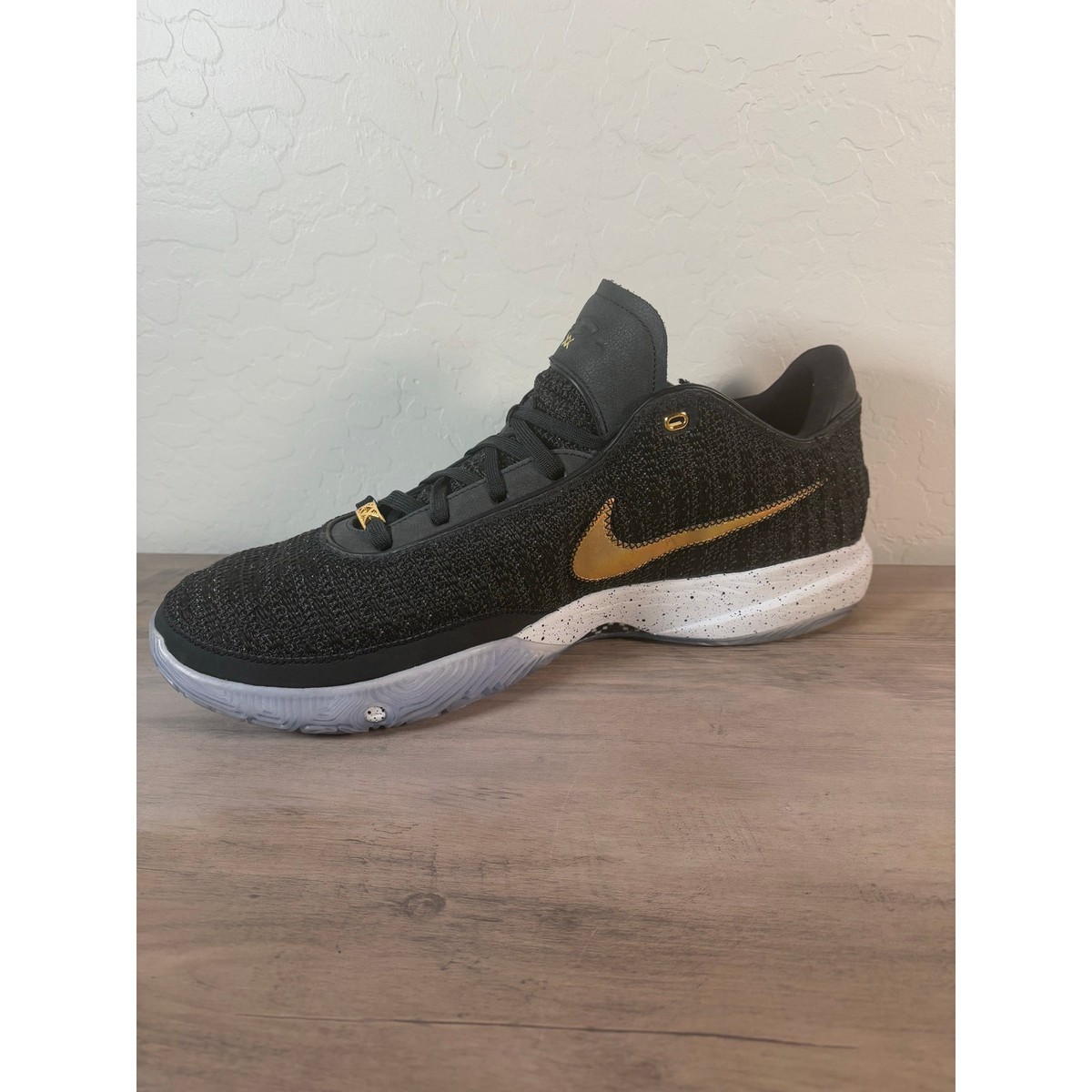 Nike LeBron 20 Shoes 'Black Metallic Gold' White DJ5423-003 Men's