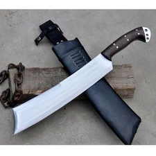 Custom Handmade Carbon Steel Blade Cleaver Machete Knife | Hunting Knife Camping