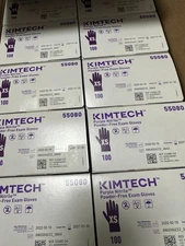 New (400) KIMTECH Purple Nitrile Powder-Free Exam Gloves Size XS 4x100/Pk 55080