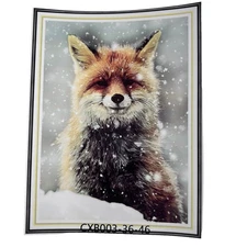Ezo Red Fox In Snow Counted Cross Stitch Kit 14.5" x 17"