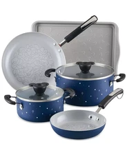 Farberware Disney 7-Piece BLUE Monochrome Ceramic Nonstick Cookware Set NEW 