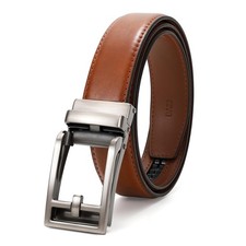 Boys Belt Leather Ratchet Dress Belt Adjustable Leather Belt for Uniform Hand...