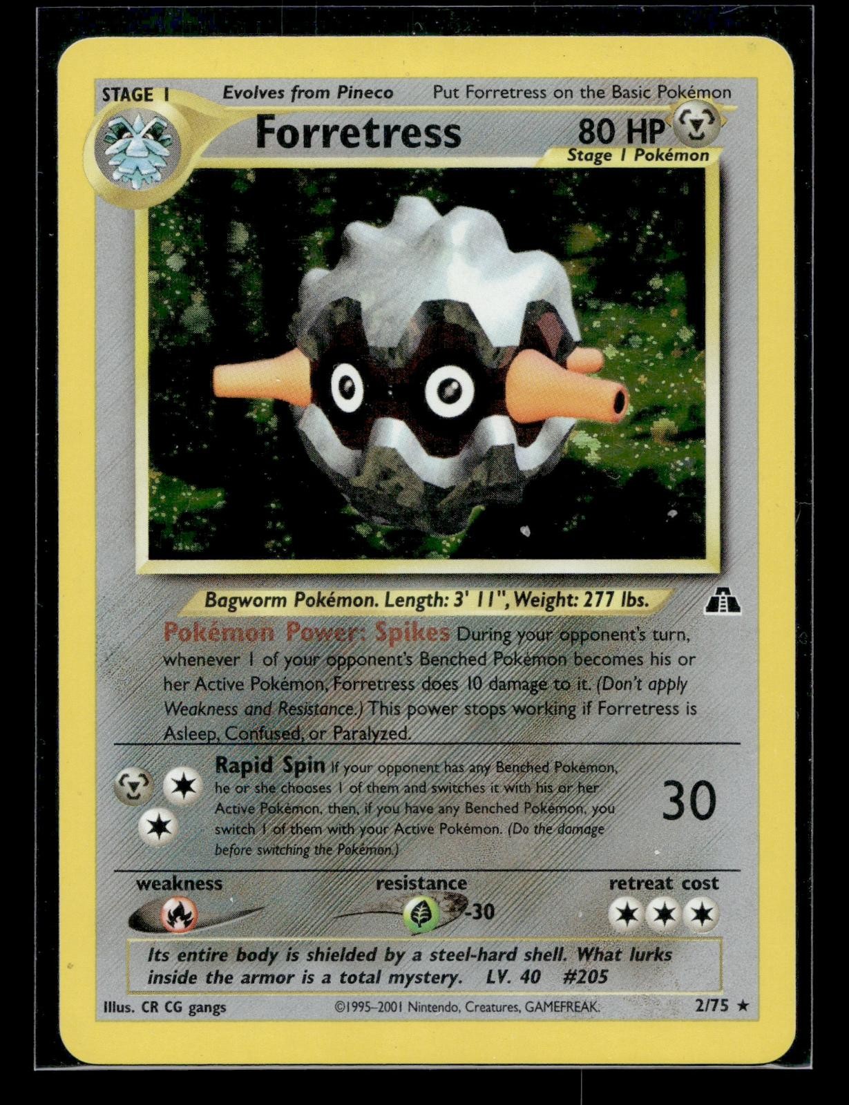 Forretress 2/75 Neo Discovery Pokemon Unlimited Holo NM