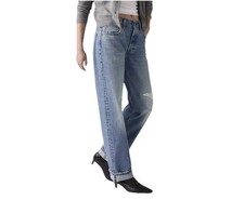 VTG Levi s 90 s Women s 501 Selvedge Denim Big "E" Red Tag Distressed Jeans