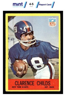 1967 PHILADELPHIA CLARENCE CHILDS 111 EX MCG 5 FOOTBALL NEW YORK GIANTS