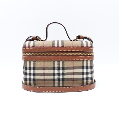 Burberry Brown Coated Canvas and Calfskin Satchel T10376442