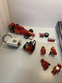 LEGO Racers #8673 Ferrari F1 Fuel Stop 100% Complete w/ Minifigures In Box