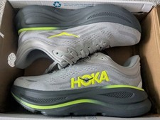 Hoka One One Bondi 9 Women's Running Shoes Grey White, Size UK 6.5