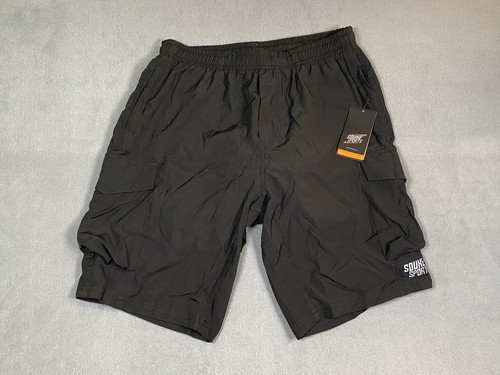 Neu mit Etikett Herren Cargo Radshorts schwarz gepolstert reflektierende Taschen Größe M Maße. Klein - Bild 1 von 12