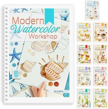 Watercolor Workbook, Workbook Paint Book Beginner Friendly, 12 RED