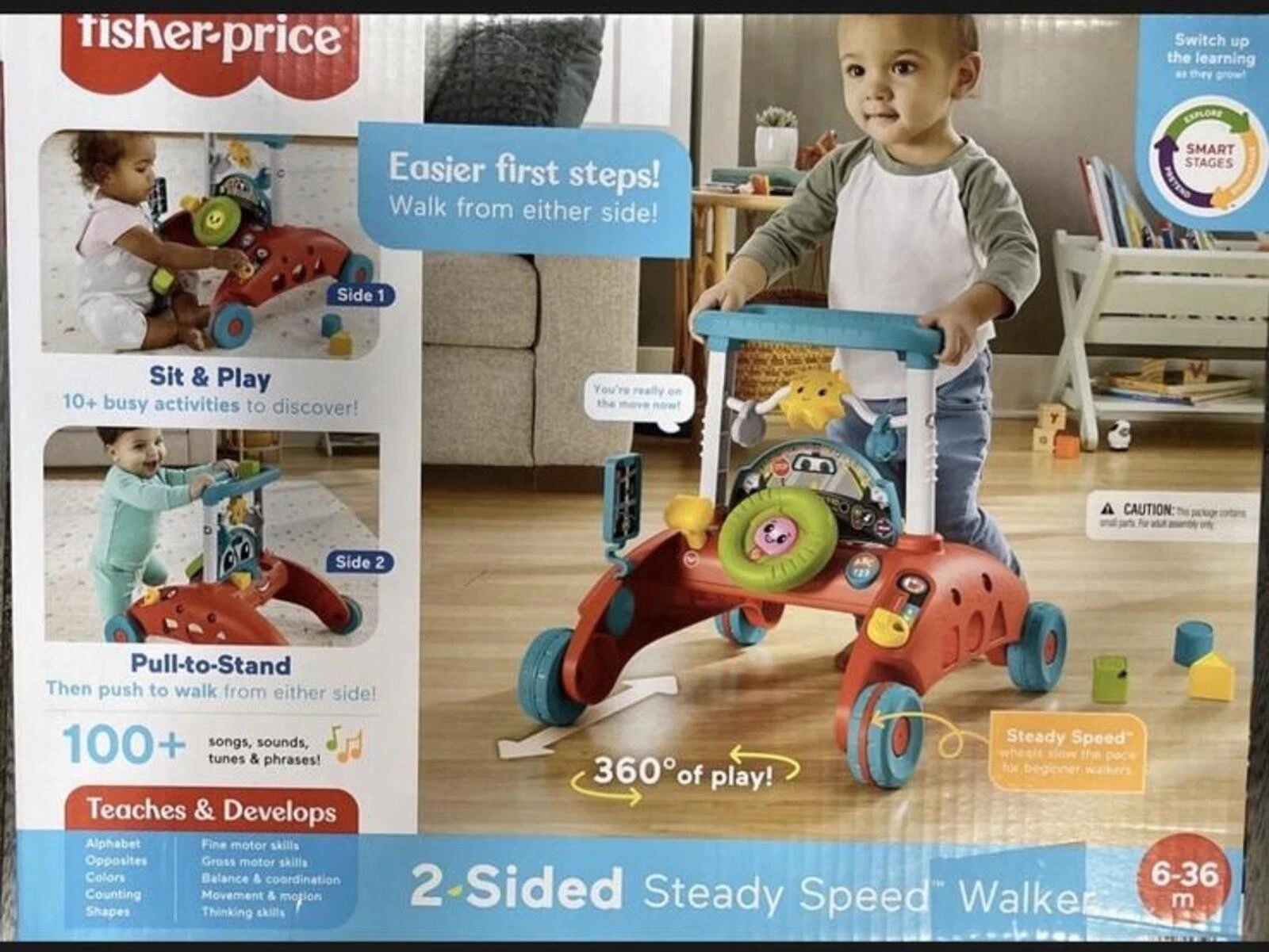 Fisher-Price 2-Sided Steady Speed Walker Baby Walker 16 Activities Songs Teaches
Opens in a new wind