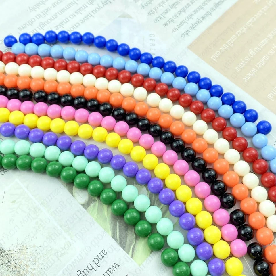 800 Pieces 6mm Acrylic Round Beads Smooth Spacer Plastic Pastel Beads Craft Bead - Image 4 of 4