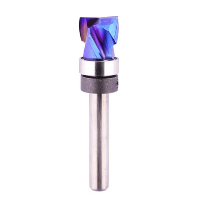 Top Bearing Compression Flush Trim Router Bit 1/4'' Shank 1/2'' Cutting Diameter 1