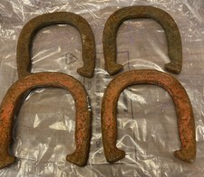 Vintage Diamond Double Ringer A & B Horseshoes Drop Forged Duluth 2.5 Set of 4 