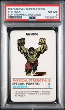 1977 MARVEL SUPERHEROES THE HULK TOP TRUMPS CARD GAME PSA 8 NM-MINT RARE!!!
