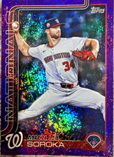 2025 Topps Update - Michael Soroka Purple Rainbow Foil /250 Washington Nationals
