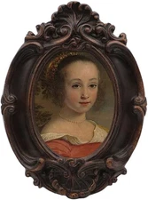 Small Vintage 2.5X3.5 Oval Picture Frame, Mini Antique Ornate Photo Frame, Table