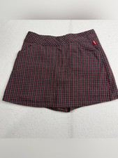 Vintage 99s Girls Esprit Plaid Skort 100 Cotton Sz 16