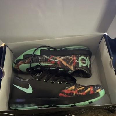 Nike KD 6 All Star Illusion Multicolor Green Glow Black Basketball Sneakers