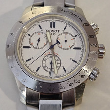 Orologio Vintage Uomo "TISSOT" V8 Chronograph Swiss Date Oversize ALL STEEL 2004