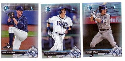 2017 Bowman Chrome Draft Refractors - TAMPA BAY RAYS Team Set