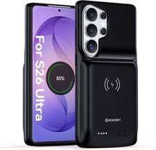 9500mAh Battery Case for Samsung Galaxy S26 Ultra,18W USB-C Fast Recharging, Qi