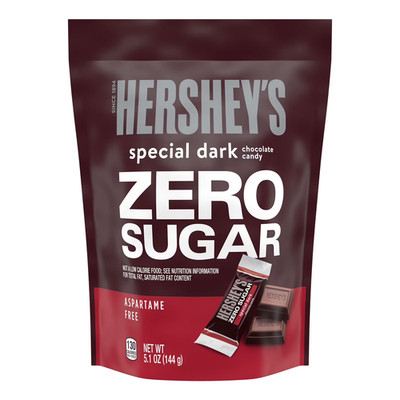 Hershey's Special Dark Zero Sugar Chocolate Candy 5.1 oz Bag Sugar Free Chocolat