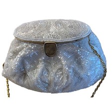 Vintage Beaded Evening Bag Bridal Wedding Formal Glam Shimmer Bag Cocktail Prom