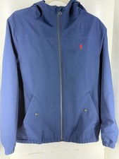 Polo Ralph Lauren kids Blue Hooded Jacket Clean Athletic Windbreaker XL K164