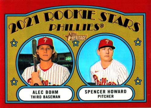 Alec Bohm / Spencer Howard #11 2021 Topps Heritage card