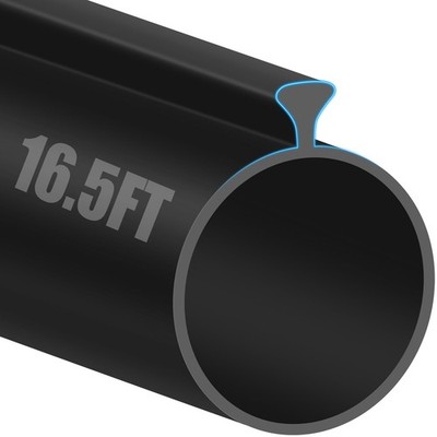 16.5FT Garage Door Seals Bottom Rubber, 16.5FT-0.2'' Small Triangle, Black