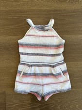 Janie And Jack 7T Girl Romper Red White Blue Summer Patriotic