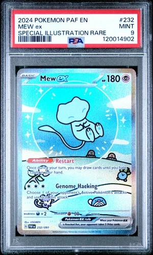 2024 Pokemon Paldean Fates #232 Mew Ex Special Illustration Rare PSA 9