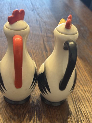 Vintage Holt Howard 1950-60s Coq Rouge Rooster/Chicken Lidded Cruet or Creamers - Picture 4 of 5