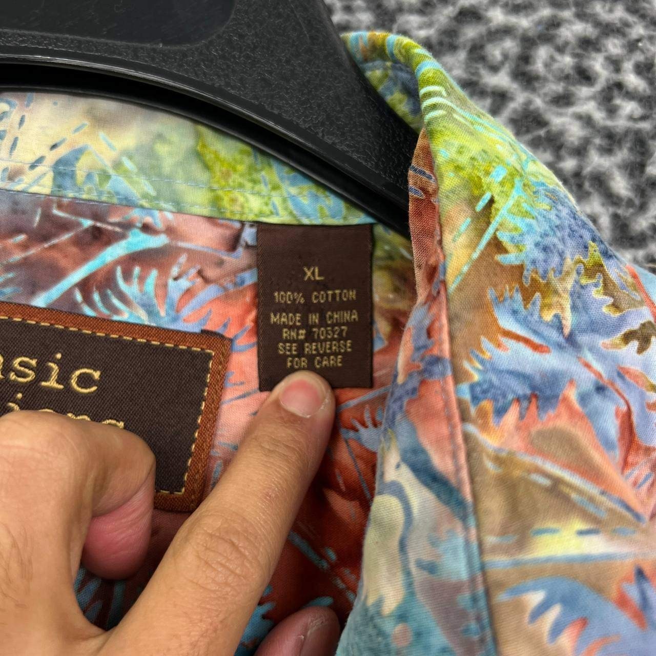 Basic Options Button Up Shirt Men Extra Large Sho… - image 6