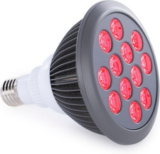 Red Light Therapy Bulb, 660Nm 850Nm Red near Infrared Light, 12 Dual-Chip Le