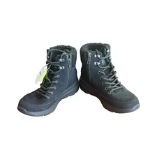 Skechers On The Go Glacial Ultra Wooodlands Women's Boots Black Suede Size 6 NWT