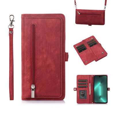 For OPPO Reno 11 10 Pro Realme 11 Pro Plus Card Luxury Holder Zipper Case