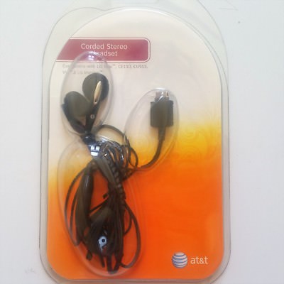 AT&T OEM Corded Stereo HandsFree Headset LG Trax ,CE110, CU515,VU & LG Invision