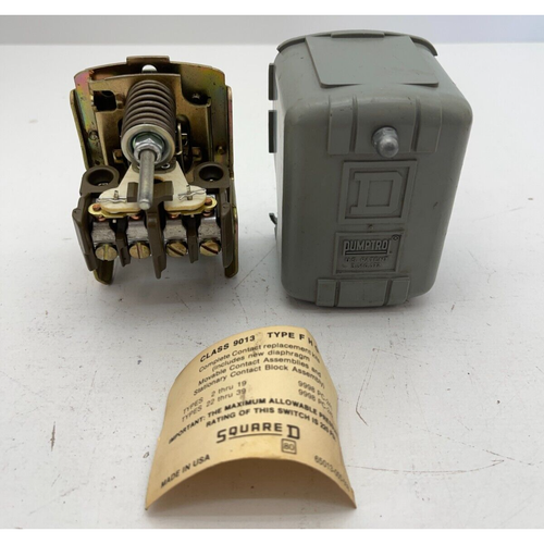 Square D Type FHG - PUMPTROL Compressor Pressure Switch Class 9013 - 220 PSI