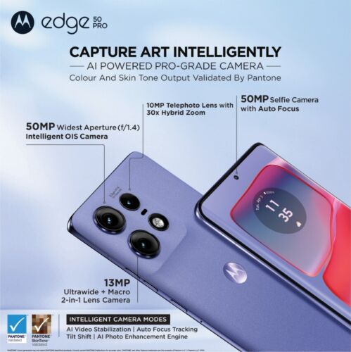 Motorola Edge 50 Pro 5G 12GB+512GB - Dual SIM (Unlocked) - UK Version - NEW - Picture 3 of 7
