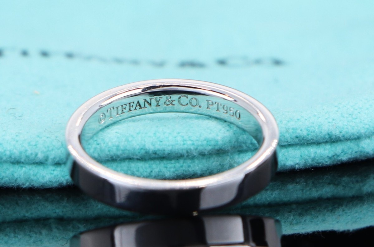 Tiffany & Co. Essential Platinum 3mm Wedding Band Ring Size 5 | eBay