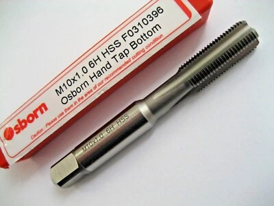 EUROPA TOOL / OSBORN M10 x 1.0 METRIC FINE HAND TAP HSS BOTTOM PLUG EUROPA TOOL OSBORN F0310396 B24