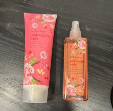 Bodycology Pink Vanilla Wish 6 oz Body Cream 4 oz Fragrance Mist Unused
